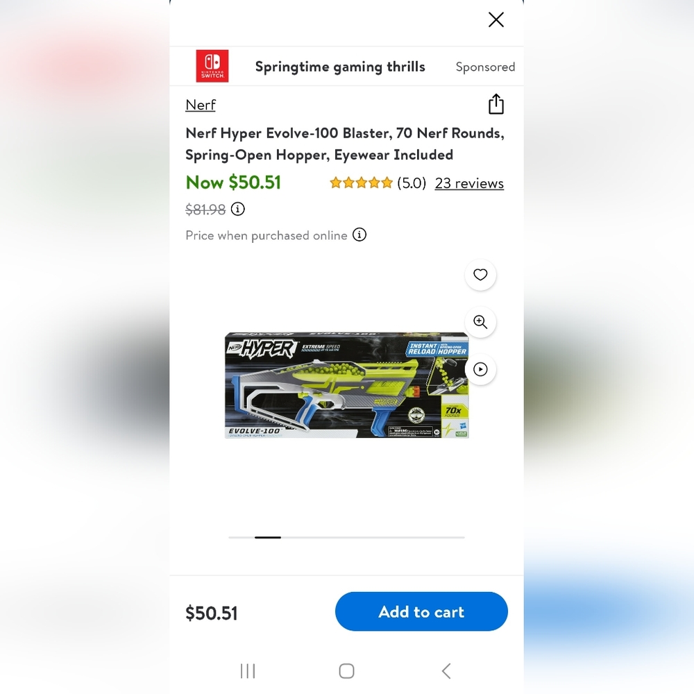Nerf hyper 100 blaster